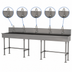 Thumbnail image #3 for Advance Tabco 100-Inch Freestanding ADA-Compliant Multiwash Hand Sink with 5 Electronic Faucets