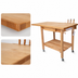Thumbnail image #3 for John Boos Boos Block Deluxe Maple Culi Cart Island Work Table with 1-1/2-Inch Edge Grain Top, Drop Leaf, Drawer and Casters