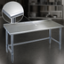 Thumbnail image #3 for Eagle Spec-Master 108-Inch x 24-Inch Stainless Steel Work Table with Rear Upturn and Open Tubular Base