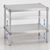Thumbnail image #3 for New Age Aluminum Equipment Stand with 2 Adjustable Solid Shelves, 30 In. W x 15 In. D x 30 In. H