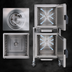 Thumbnail image #3 for AccuTemp Evolution Two-Compartment Connectionless Boilerless Convection Steamer, 3-Pan Top / 6-Pan Bottom, Electric, 208V