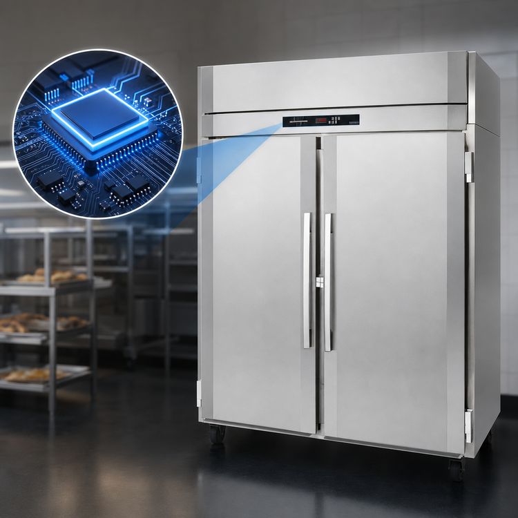 Product image #3 for UltraSpec™ Extra Tall Roll-Thru Heated Cabinet with Solid Doors, 2-Section, 77.3 Cu. Ft.