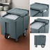 Thumbnail image #4 for Cambro SlidingLid Mobile Ice Caddy, 125 lb Capacity, Granite Gray