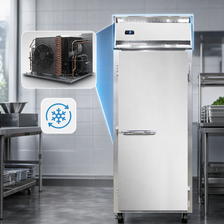 Product image #3 for Continental Refrigerator 1FESNSA One-Section Extra-Wide Stainless Steel Shallow Depth Reach-In Freezer