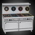 Thumbnail image #3 for Southbend Ultimate 60-Inch Gas Restaurant Range with 9 Open Burners, 2 Cabinets, and Hi-Shelf