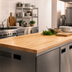 Thumbnail image #3 for Boos Block Blended Edge Grain Maple Kitchen Countertop, 120 x 32 x 1-1/2 Inches, Varnique Finish