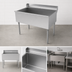 Thumbnail image #3 for Advance Tabco Square Corner Single-Compartment Scullery Budget Sink, 36 x 24 x 13 Inches, 16 Gauge 430 Stainless Steel