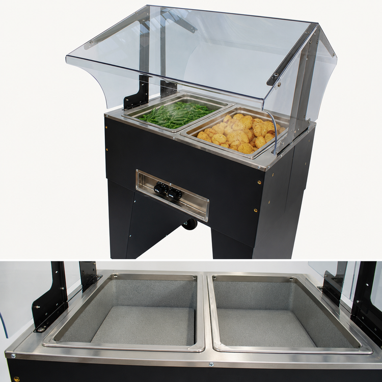 Product image #3 for Advance Tabco Triumph Supreme Portable Electric Hot Food Buffet Table, 2-Well Open Base