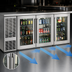 Thumbnail image #4 for Perlick BBSN72 72-Inch Three-Door Narrow Refrigerated Back Bar Cabinet