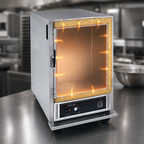 Thumbnail image #3 for Cres Cor H135SUA6 Mobile Insulated Heated Holding Cabinet, Stainless Steel, Bottom-Mount Heater, Dutch Doors, 6-Pan Capacity