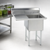 Thumbnail image #3 for Advance Tabco Special Value Series 1-Compartment Fabricated Sink with 24-Inch Left Drainboard, 18 x 24 x 14-Inch Bowl, 16-Gauge 304 Stainless Steel