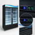 Thumbnail image #3 for Serv-Ware 48 Cu. Ft. Black Two-Door Glass Door Merchandiser Refrigerator