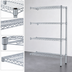 Thumbnail image #3 for EAGLEbrite 4-Tier Add-On Wire Shelving Unit, 48 x 18 x 63 Inches, Zinc Finish