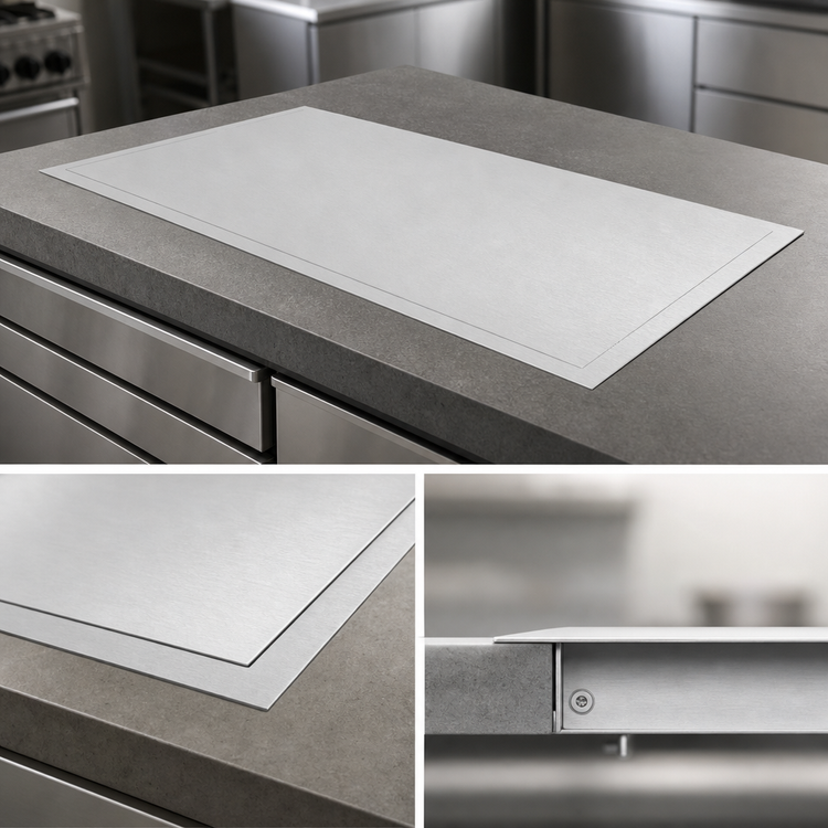 Product image #3 for Vollrath Flush Mount Drop-In Heated Shelf, 62 Inch Wide, Dual Zone, Stainless Steel, 120V