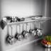 Thumbnail image #3 for John Boos Stallion 108 in. x 16 in. Wall-Mount Stainless Steel Pot Rack Shelf