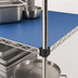 Thumbnail image #3 for QuadPlus Solid Blue Polymer Shelf Mat with MicroGard Antimicrobial Protection and Gray Epoxy Wire Frame, 42 x 18 Inches