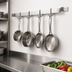 Thumbnail image #3 for Eagle Group 48 Inch Wall-Mount Single-Bar Stainless Steel Pot Rack with 4 Double-Prong Hooks