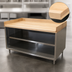 Thumbnail image #3 for BK Resources 48-Inch x 30-Inch Hard Maple Wood Top Chef Table with Open Front Stainless Steel Cabinet Base