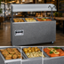 Thumbnail image #3 for Vollrath 2-Series Affordable Portable 3-Well Mobile Hot Food Station with Buffet Breath Guard and Open Storage Base, 208-240V
