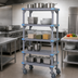 Thumbnail image #3 for Quantum Millenia Mobile Polymer Starter Shelving Unit with 5 Open Grid Shelves, 48 x 21 x 74 Inches