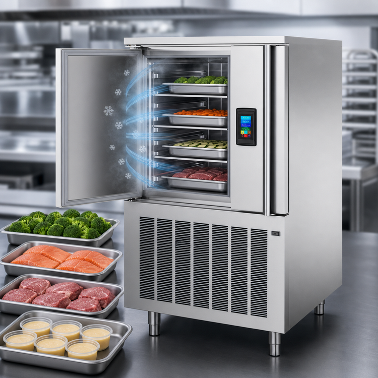 Product image #3 for HURRiCHiLL Reach-In Self-Contained Blast Chiller/Shock Freezer, 70 lb Capacity, 208V