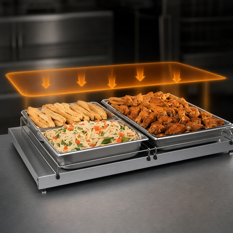 Product image #3 for Hatco Glo-Ray® Free-Standing Heated Shelf, 54 Inch W x 21.5 Inch D