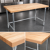 Thumbnail image #3 for John Boos SNB06 Wood Top Work Table with Stainless Steel Base, 120 x 24 x 35-1/4 Inches