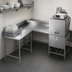 Thumbnail image #3 for Spec-Master Corner Clean Dishtable, 48-Inch Machine-to-Corner x 60-Inch Corner-to-End, 30-Inch Working Depth, 14/304 Stainless Steel
