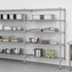 Thumbnail image #3 for EAGLEbrite 4-Tier Add-On Wire Shelving Unit, 60 x 21 x 63 Inches, Zinc Finish