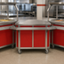 Thumbnail image #3 for Eagle Group Director's Choice Inside Corner Transition Unit, 34-Inch Working Height, Stainless Steel Top, Laminate Front Panel, Open Base, Casters