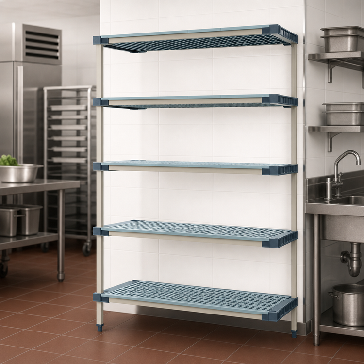 Product image #3 for MetroMax 4 5-Shelf Add-On Polymer Shelving Unit, 48 Inch W x 18 Inch D x 74 Inch H