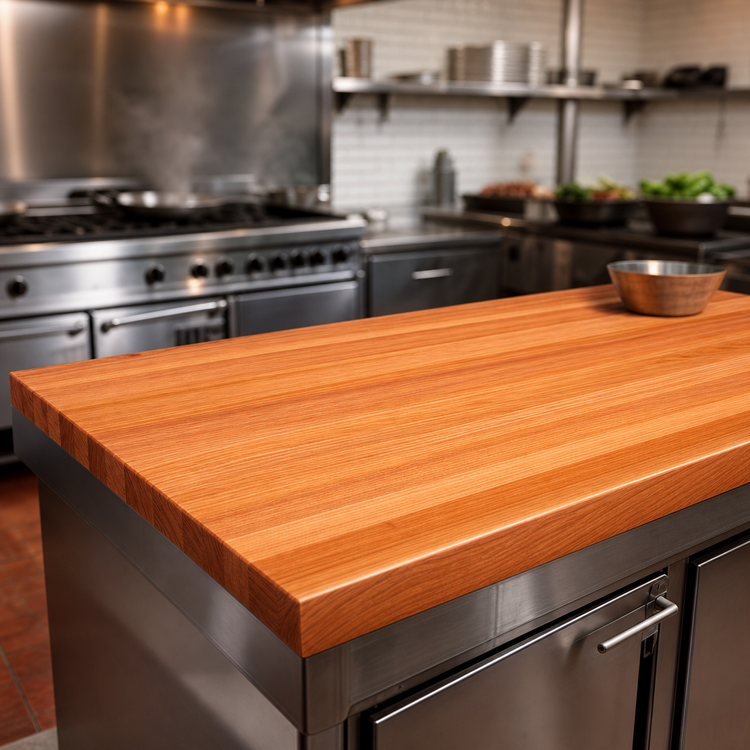 Product image #3 for Boos Block American Cherry Edge Grain Kitchen Countertop, 96" x 27" x 3", Varnique Finish