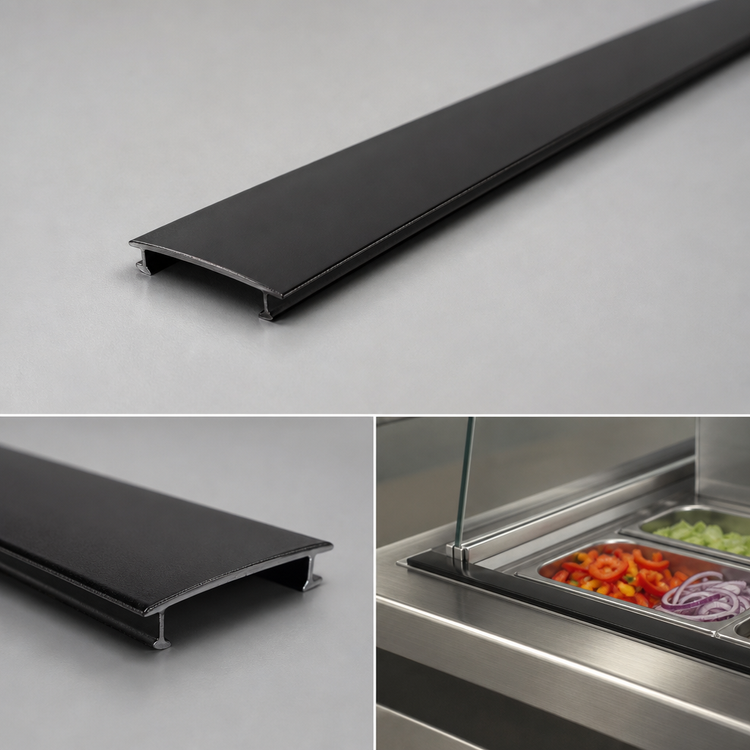 Product image #3 for SixStar 6-Foot Black Ridge Channel for Food Bars