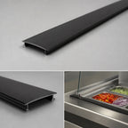 Thumbnail image #3 for CFS Brands SixStar™ 669603 6-Foot Black Ridge Channel for Food Bars