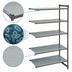 Thumbnail image #3 for Cambro Camshelving Basics Plus 5-Tier Solid Add-On Shelving Unit, 21 x 30 x 84 Inches, Brushed Graphite
