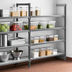 Thumbnail image #3 for Cambro Camshelving Basics Plus 4-Shelf Solid Polymer Add-On Unit, 18 x 30 x 84 Inches, Brushed Graphite