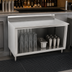 Thumbnail image #3 for Stainless Steel Underbar Work Table with Open Front Cabinet Base, 60 x 24 Inches, 5 Inch Backsplash
