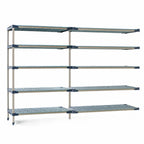 Thumbnail image #3 for Metro MetroMax 4 5AX467G4 5-Shelf Blue All-Polymer Add-On Shelving Unit, 60W x 21D x 74H