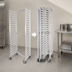 Thumbnail image #3 for John Boos Mobile Nesting Side-Loading Aluminum Bun Pan Rack, 20-Pan Capacity