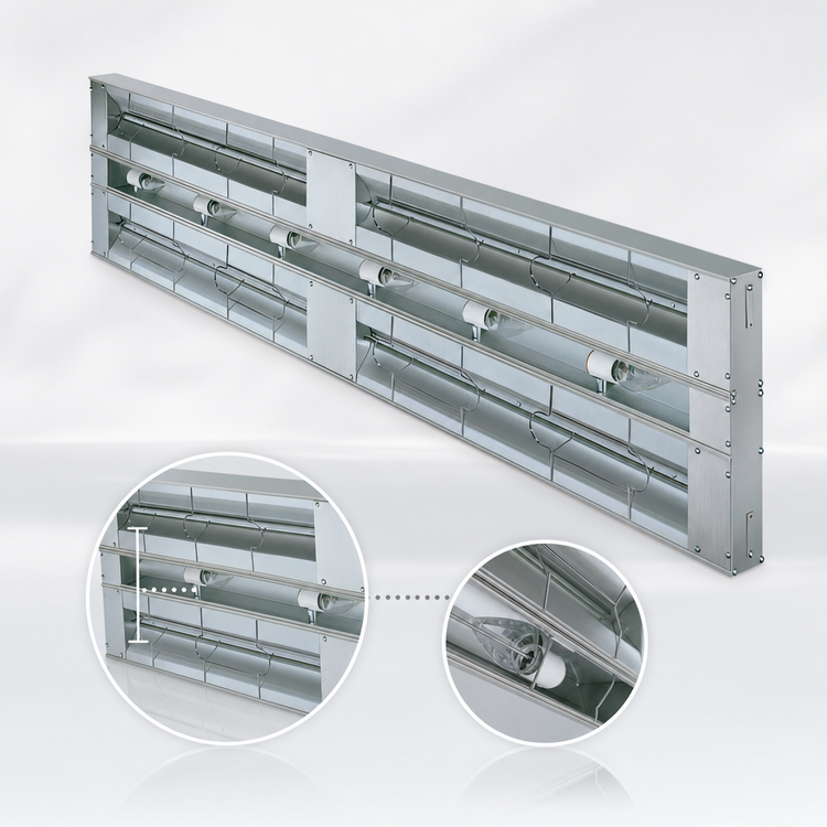 Product image #3 for Hatco Glo-Ray 120-Inch Double Lighted Infrared Strip Heater