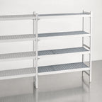 Thumbnail image #3 for Fermod Fermostock 4R59A66-E 4-Tier Polymer Shelving Add-On Unit, 66"H x 59"W x 14"D, 600 lb. per Shelf, Gray