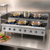 Thumbnail image #3 for Garland Starfire 48 Inch Stainless Steel Heavy-Duty Gas Step-Up Hot Plate, 8-Burner Countertop