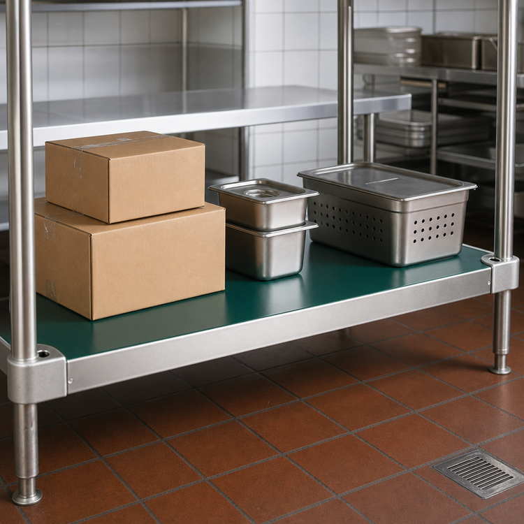 Product image #3 for Eagle Quik-Set 36 Inch x 24 Inch Flat Solid Shelf with Marine Edge and Green Epoxy Finish