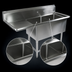 Thumbnail image #3 for John Boos Pro-Bowl 2-Compartment Stainless Steel Sink with 24-Inch Left Drainboard