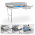 Thumbnail image #3 for Steel Works Stainless Left-To-Right Soiled Dish Table with Pre-Rinse Bowl