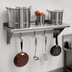 Thumbnail image #3 for Advance Tabco Wall-Mounted Shelf with Pot Rack, 48 x 12 Inches, Stainless Steel