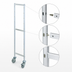Thumbnail image #3 for Fermostock 71-Inch H x 18-Inch D Mobile Shelving Upright with Rustproof Casters