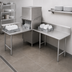 Thumbnail image #3 for Advance Tabco L-Shaped Island-Clean Dishtable, Right-Hand, 119 Inch, 16 Gauge 304 Stainless Steel Top