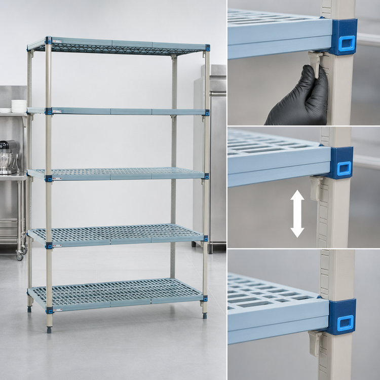 Product image #3 for MetroMax Q 42-Inch Wide x 21-Inch Deep x 74-Inch High 5-Shelf Polymer Starter Shelving Unit