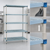 Thumbnail image #3 for MetroMax Q 42-Inch Wide x 21-Inch Deep x 74-Inch High 5-Shelf Polymer Starter Shelving Unit